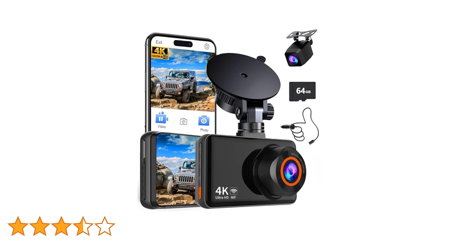 4K UHD 前後2カメラ ドライブレコーダー Amazon.co.jp: ドライブレコーダー 前後カメラ 4K UHD 800万画素